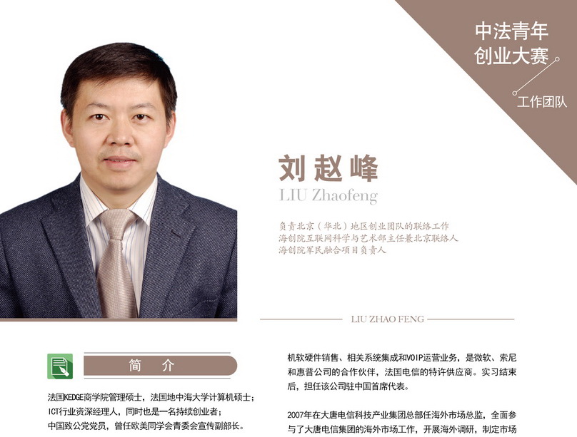 Jeffrey LIU, Regional representative (North China) of ZHSCI & contest enrollment based in Beijing
